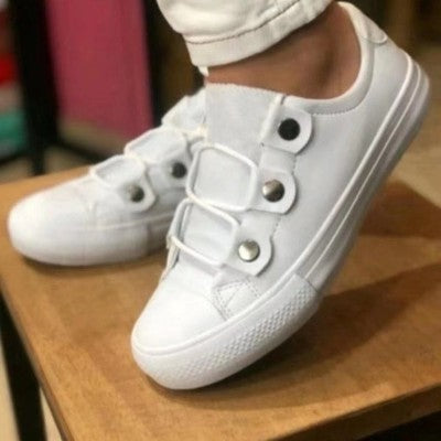 Trendy sneakers i læder