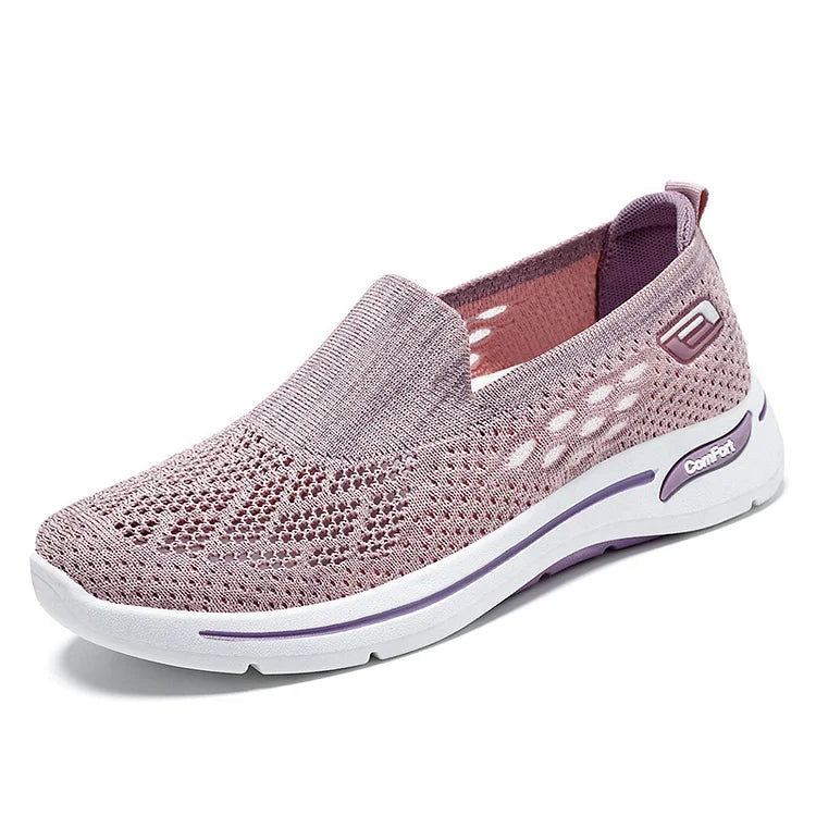 Dame Slip On Memory Foam Casual Smart Walking Work Trainers Sko Størrelse