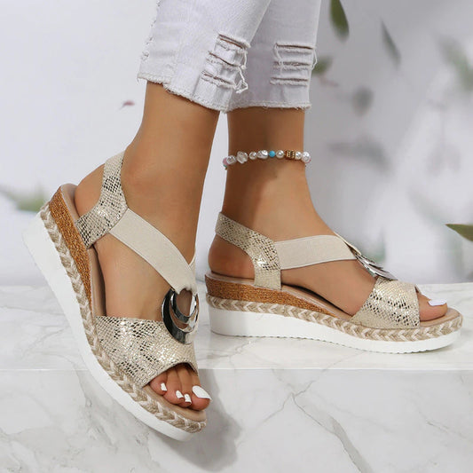 Sommer Rome Wedge Beach Sandals