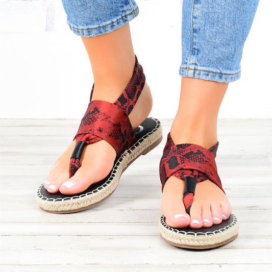 Flip flops med slangeprint