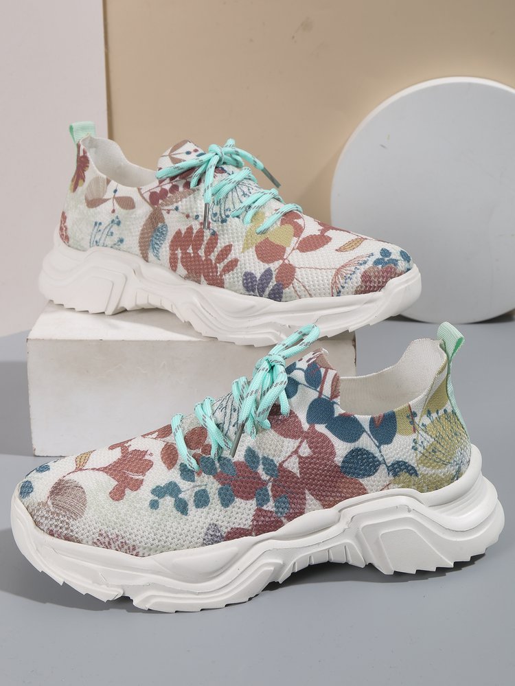 Ortopædiske blomstrede sneakers