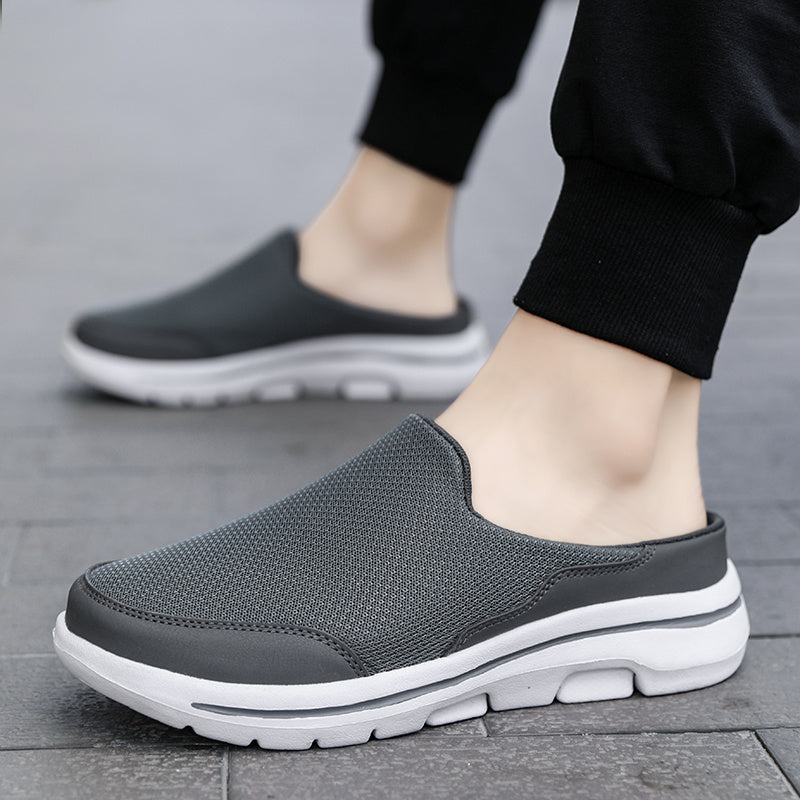 Slip-on Mesh Half Shoes Street Men's Slippers Lightweight Comfortable Sandals