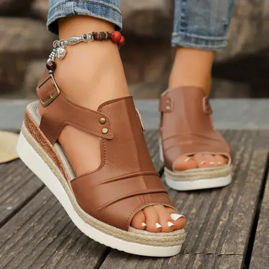 Sandalias de suela gruesa de verano para mujer