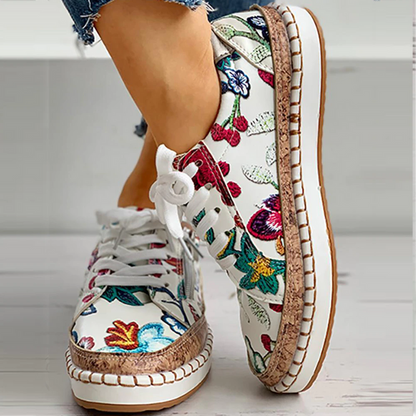 Behagelige blomstrede sneakers