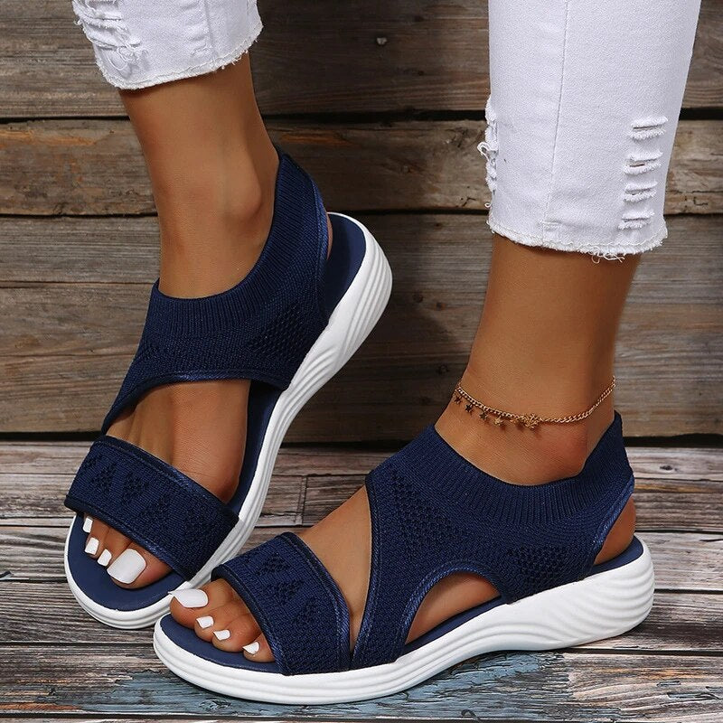 Wedge Slip On Beach Ankle Strap til damer