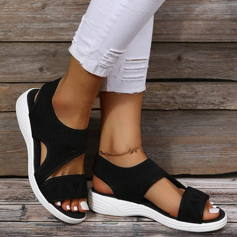 Wedge Slip On Beach Ankle Strap til damer