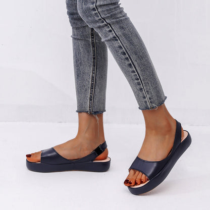 Peep Toe Strandsko Slip On