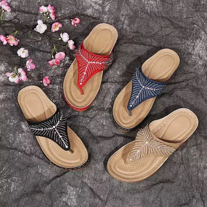 Kvinder Flip Flops Tyk Bund Sandaler Sko Til Kvinder Kile Tøfler