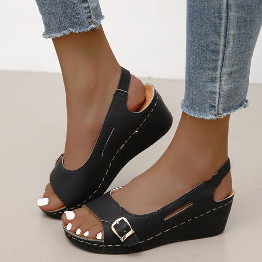 Peep Toe Wedge-sandaler til kvinder