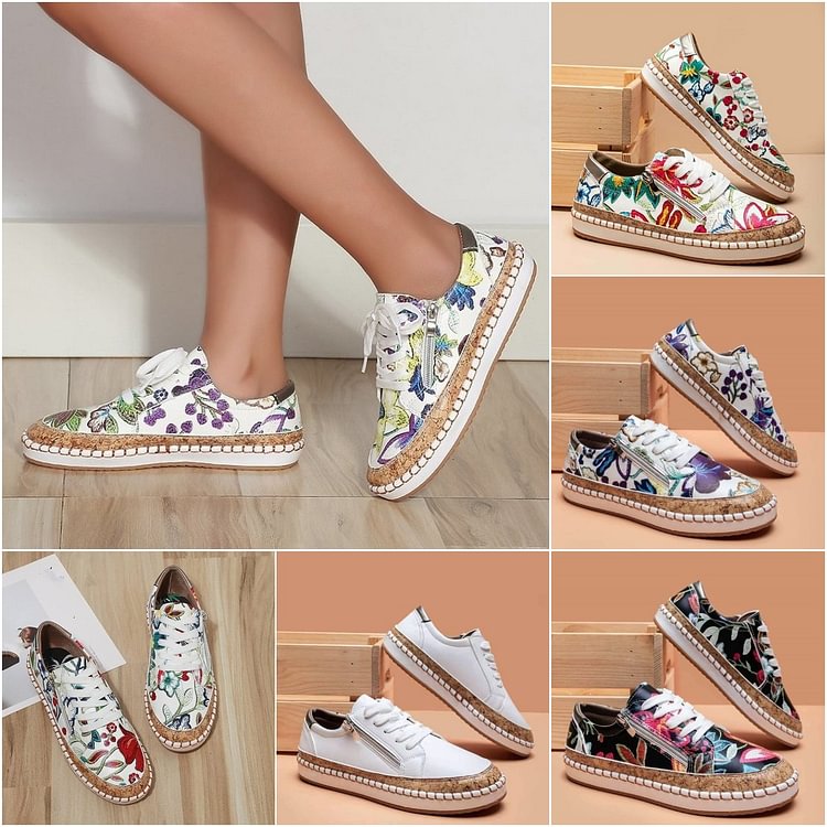 Behagelige blomstrede sneakers