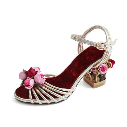 Sandaler Peep Toe Strappy Shoes Birdcage High Heels