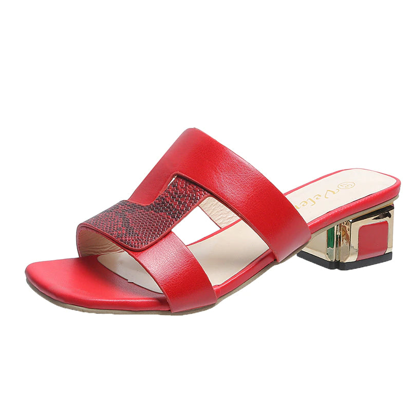 Sandalias de piel de pez de diseño para mujer