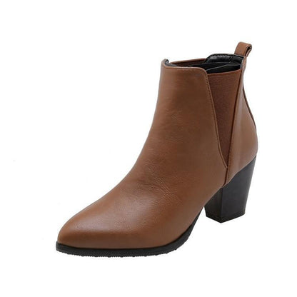 Ankel-lange slip-on-støvler