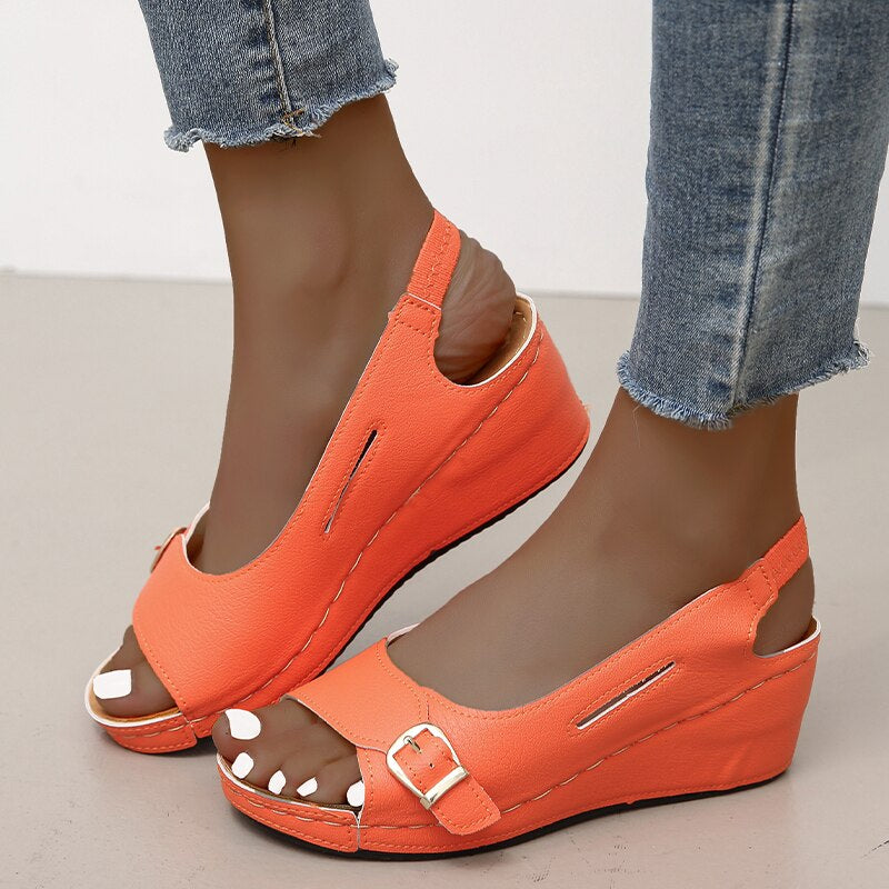 Peep Toe Wedge-sandaler til kvinder