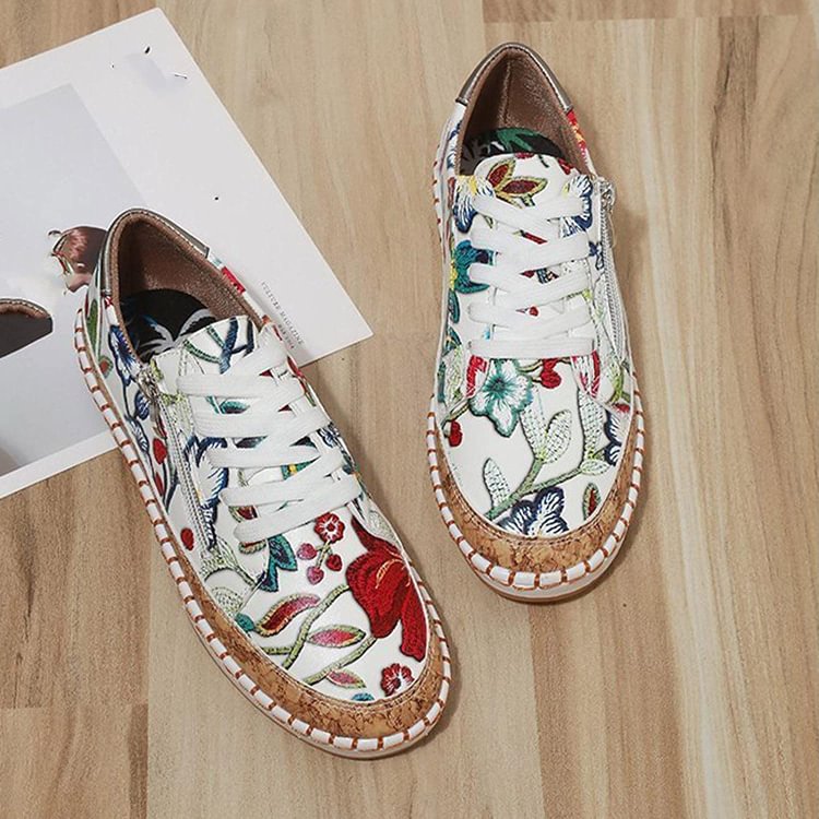 Behagelige blomstrede sneakers