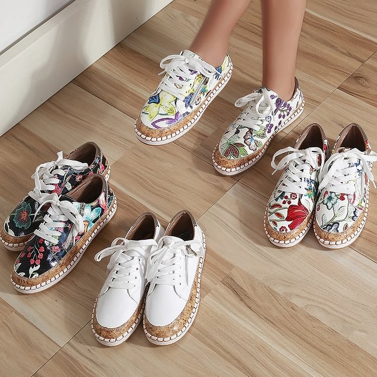 Behagelige blomstrede sneakers