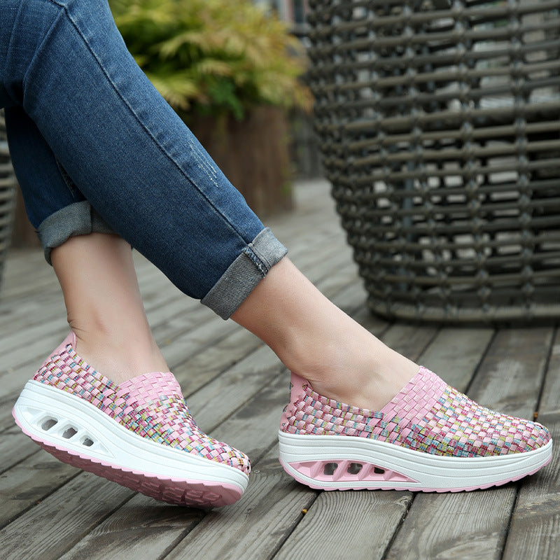 Fashion Women Comfort Sport Woven Shoes