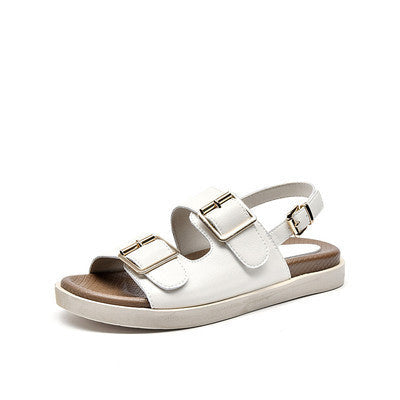 Slingback-sandaler med spænde til kvinder, flade sommersandaler med mode