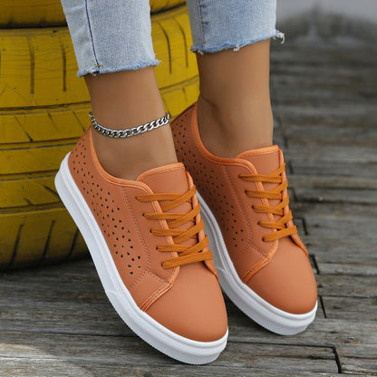 Dame Casual Flats Low Top Sneakers til kvinder