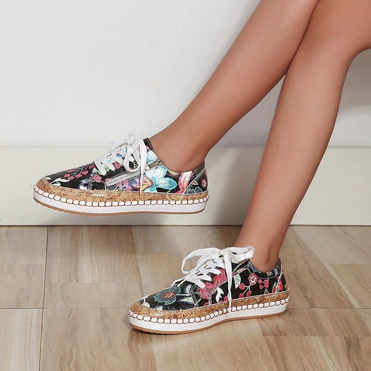 Behagelige blomstrede sneakers