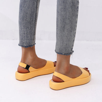 Peep Toe Strandsko Slip On