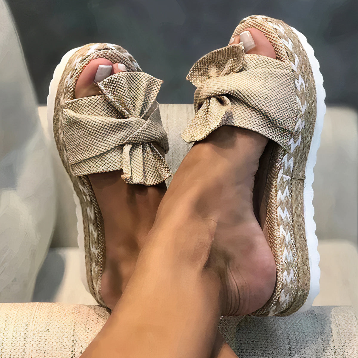 Sandaler til kvinder Sommer Bowknot Platform