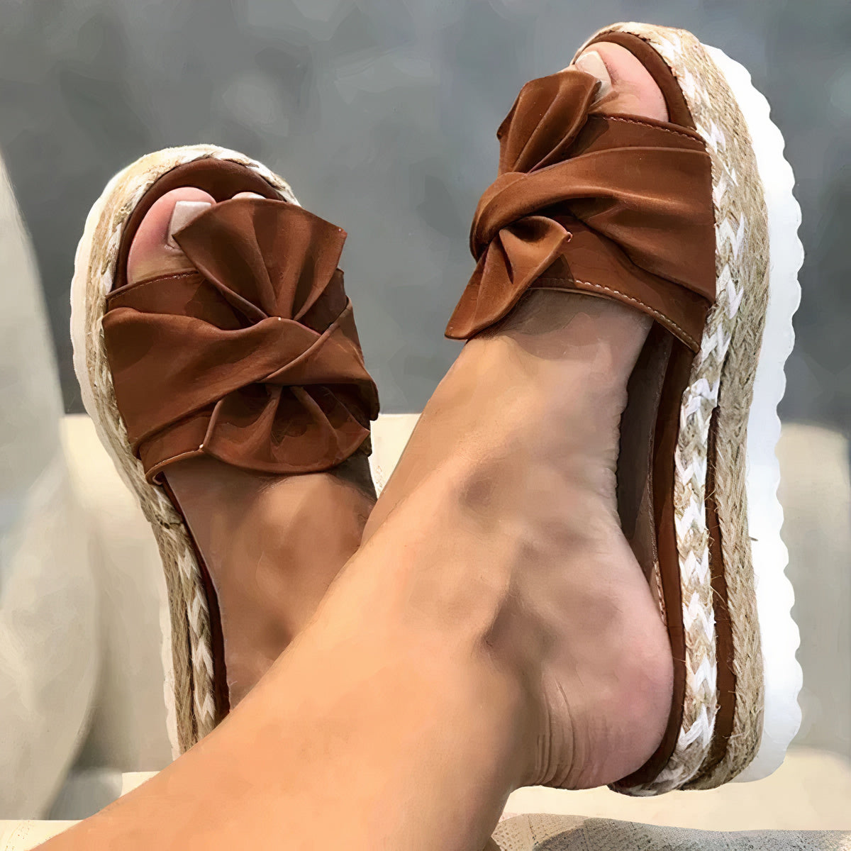 Sandaler til kvinder Sommer Bowknot Platform