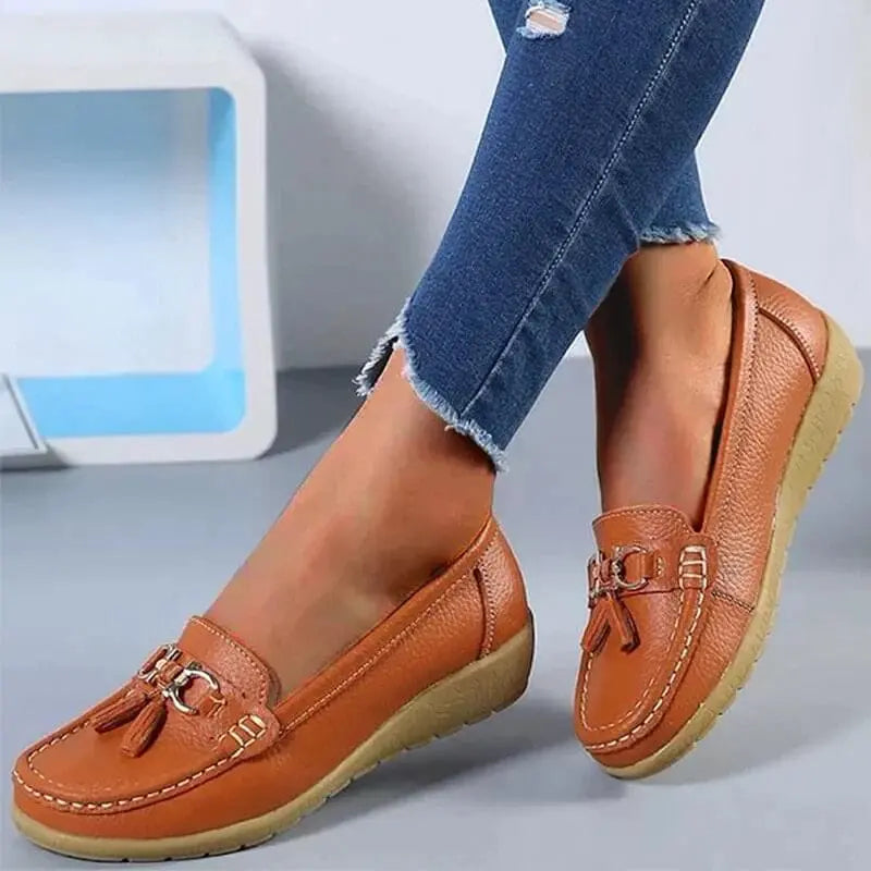 Womens Comfort Walking Flat Loafer Slip On