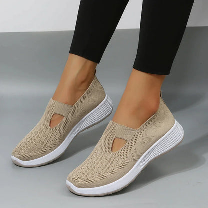 Skridsikre slip-on casual flade stofsko