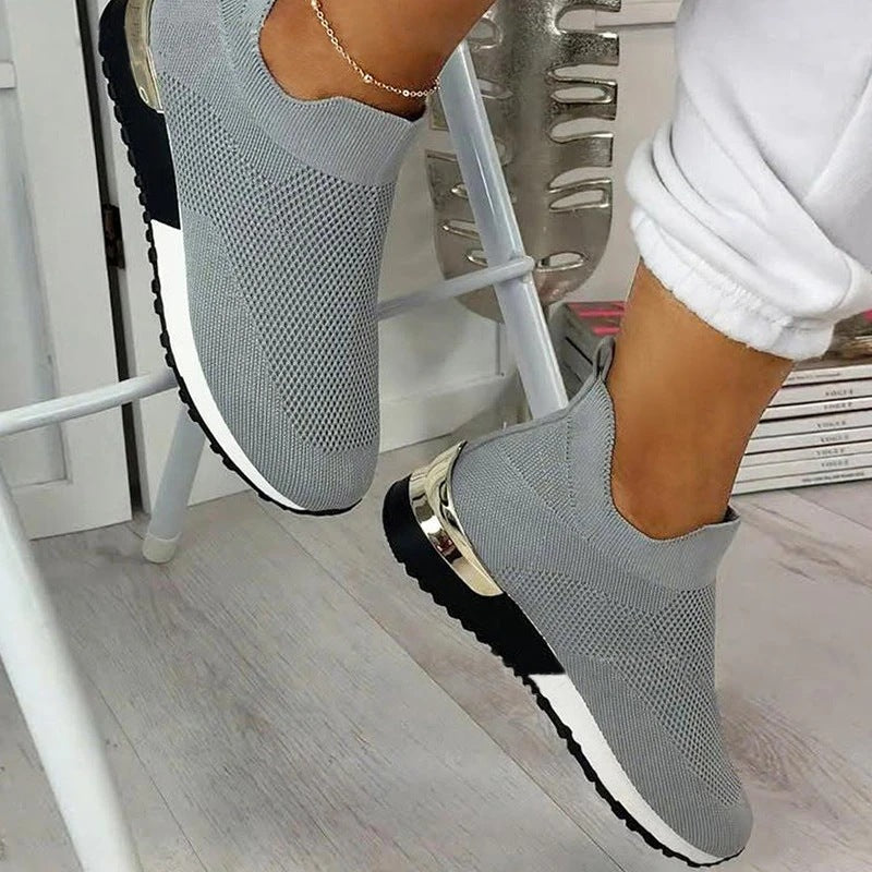 Kvinder Casual Sneakers Slip On Classic Jogging Pumps Sko