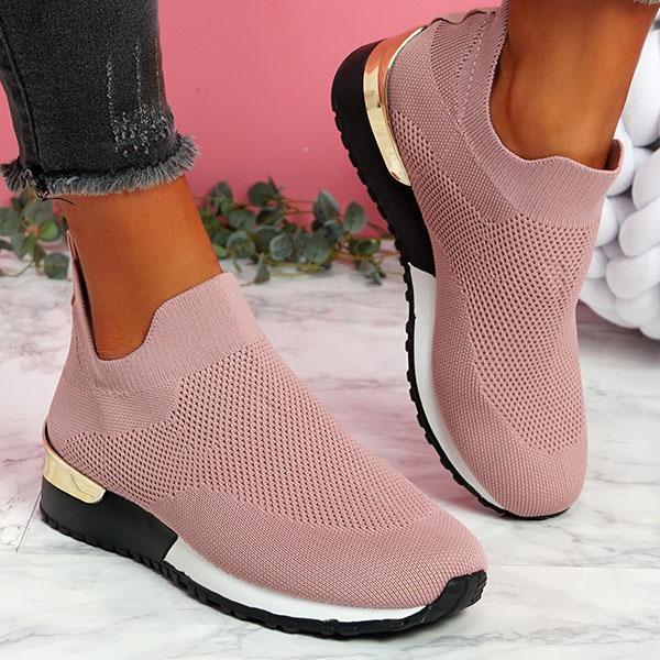 Kvinder Casual Sneakers Slip On Classic Jogging Pumps Sko