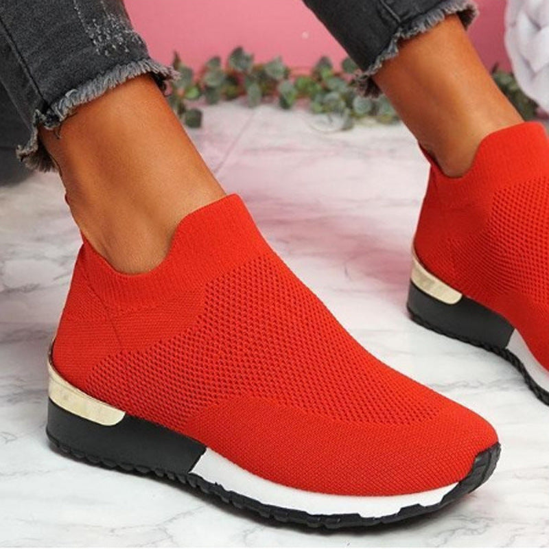 Kvinder Casual Sneakers Slip On Classic Jogging Pumps Sko