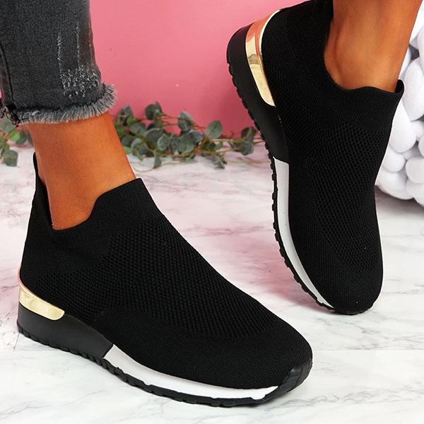 Kvinder Casual Sneakers Slip On Classic Jogging Pumps Sko