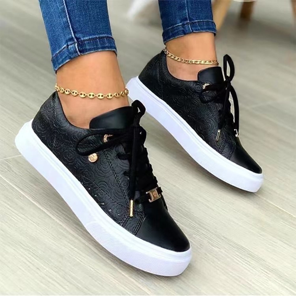 Kvinder Platform Sports Flade Sneakers