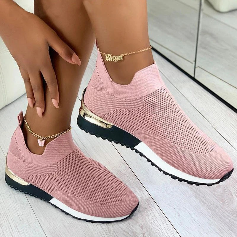 Kvinder Casual Sneakers Slip On Classic Jogging Pumps Sko