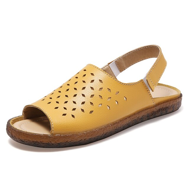 Åndbare peep toe-sandaler