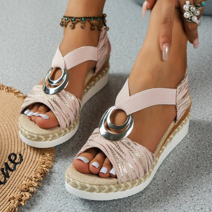 Sommer Rome Wedge Beach Sandals