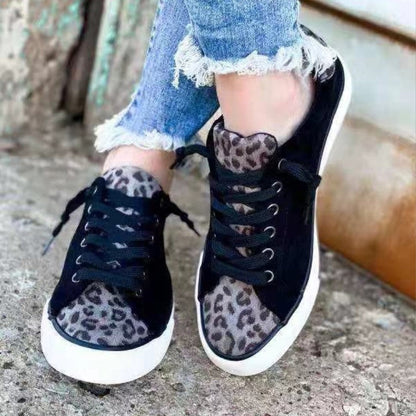 Skate-sko med leopardprint til kvinder