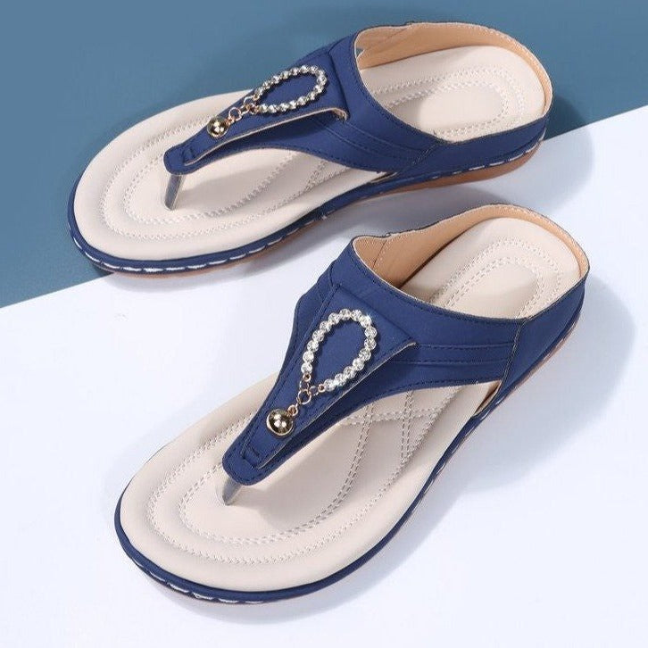 Trendy og ortopædiske flipflops i læder