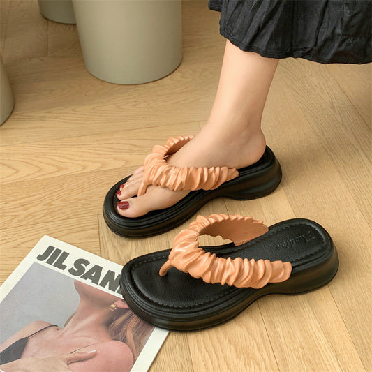 Dikke zool slippers platform