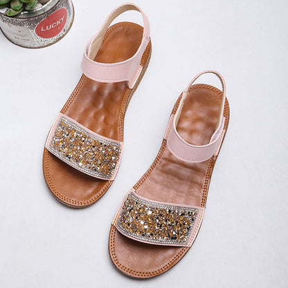 Moderne sandaler med glitter