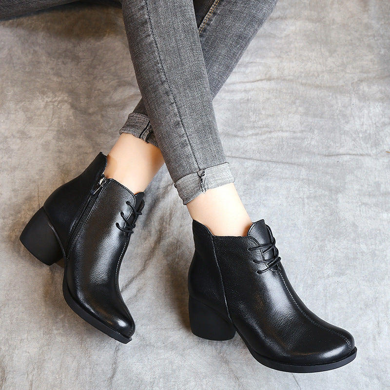 Retro Elegant Comfortable Chunky Boots | Gift Shoes December New 2019 89.00