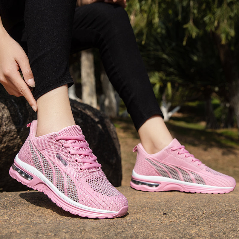 Åndbar ortopædisk dame Casual Pink Sneakers