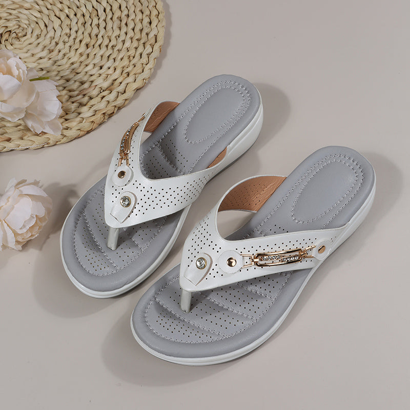 Dame Arch Support Soft Cushion Flip Flops Thong Sandaler Tøfler