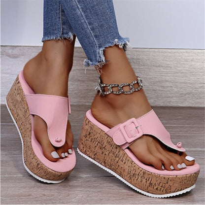 Sommer Flip Flops Sko Kvinde Wedge Platform Sandal