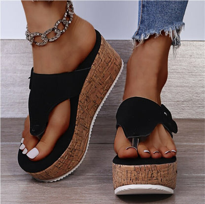 Sommer Flip Flops Sko Kvinde Wedge Platform Sandal