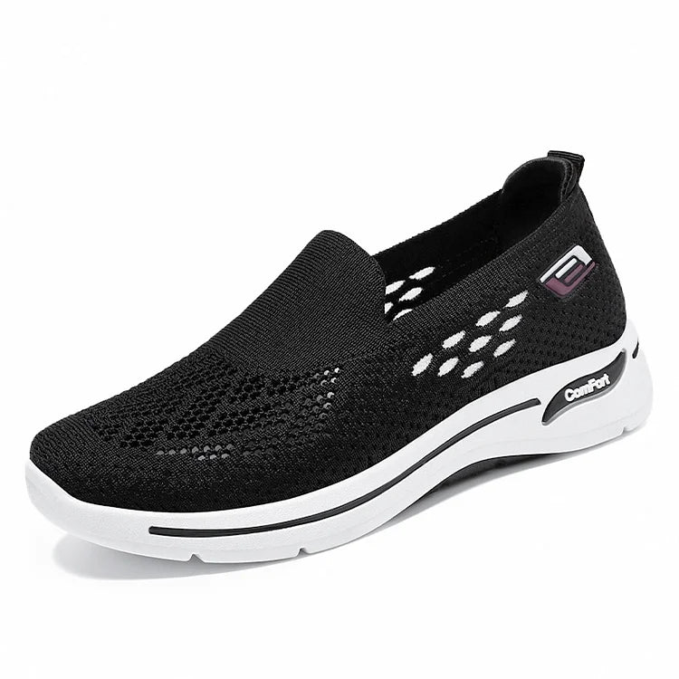 Dame Slip On Memory Foam Casual Smart Walking Work Trainers Sko Størrelse