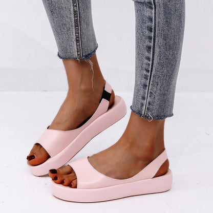 Peep Toe Strandsko Slip On