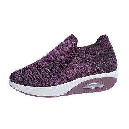 Womens Flying Woven Sneakers med tyk sål