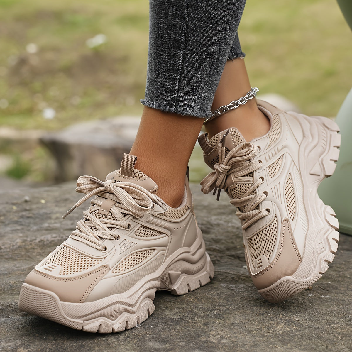 Tyksålede højdeforøgende chunky sneakers